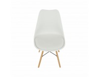 Jedálenská stolička Kemal New - biela / buk