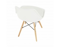 Jedálenská stolička Kemal New - biela / buk