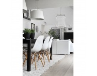 Jedálenská stolička Kemal New - biela / buk