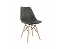 Jedálenská stolička Kemal New - tmavosivá / buk
