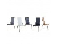 Jedálenská stolička Malisa New - sivá / chróm