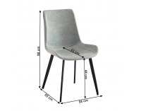 Jedálenská stolička Niro - sivá