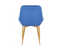 Jedálenská stolička Perlos - modrá / zlatá