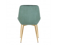 Jedálenská stolička Perlos - smaragdovozelená / zlatá