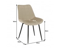 Jedálenská stolička Sarin - béžová / čierna