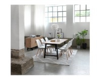 Jedálenská stolička Semer New - biela / buk