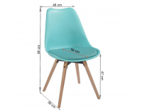 Jedálenská stolička Semer New - mentolová / buk