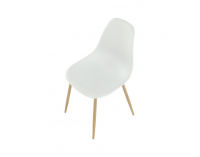 Jedálenská stolička Sintia - biela / prírodná