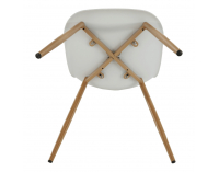 Jedálenská stolička Sintia - biela / prírodná