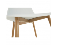 Jedálenská stolička Sintia - biela / prírodná