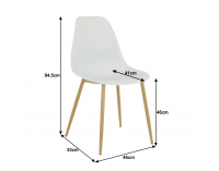 Jedálenská stolička Sintia - biela / prírodná