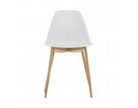 Jedálenská stolička Sintia - biela / prírodná