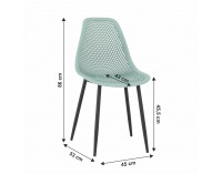 Jedálenská stolička Tegra - zelená / čierna