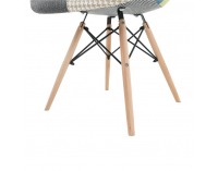 Jedálenská stolička Tobo 3 New - vzor patchwork / buk