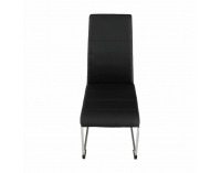 Jedálenská stolička Vatena - čierna / chróm