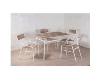 Jedálenský set Kimby 1+4 - dub canyon / béžová