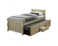 Jednolôžková posteľ s prístelkou Antiko 90x200 cm - antická biela