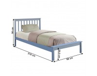 Jednolôžková posteľ s roštom Mange 90x200 cm - sivá