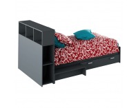 Jednolôžková posteľ s úložným priestorom Alexia 90x200 cm - sivá grafit