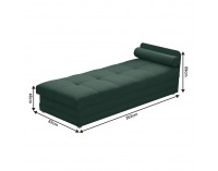 Jednolôžková posteľ (váľanda) s úložným priestorom Riky - smaragdová