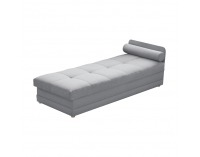 Jednolôžková posteľ (váľanda) s úložným priestorom Riky - svetlosivá