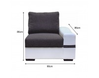 Jednosedačka Oregon 05 - sivá / biela