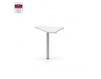 Rohová stolová spojka Johan New 06 - biela / hliník