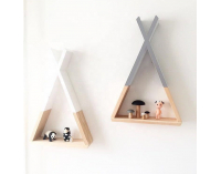 Detská polička Joli - biela / prírodná