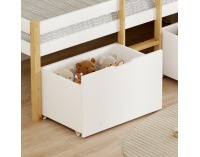 Detská posteľ s úložným priestorom Juna 90x200 cm - biela / dub