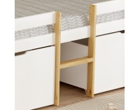 Detská posteľ s úložným priestorom Juna 90x200 cm - biela / dub