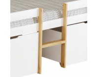 Detská posteľ s úložným priestorom Juna 90x200 cm - biela / dub