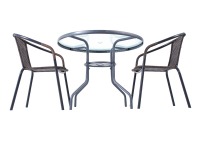 Záhradný set Jupiter 90 1+2 VIP - grafit / hnedá