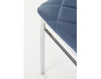 Jedálenská stolička K309 - modrá / chróm