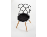 Jedálenská stolička K308 - sivá / čierna / prírodná