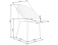 Jedálenská stolička K357 - béžová / čierna