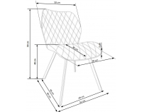 Jedálenská stolička K360 - béžová / čierna