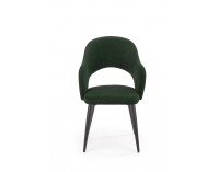 Jedálenská stolička K364 - tmavozelená / čierna