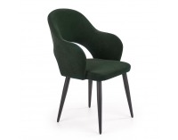 Jedálenská stolička K364 - tmavozelená / čierna