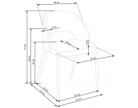 Jedálenská stolička K373 - béžová / čierna