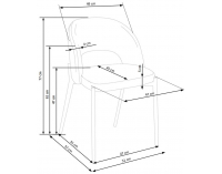 Jedálenská stolička K373 - sivá / čierna