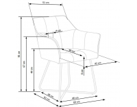 Jedálenské kreslo K377 - tmavosivá / čierna