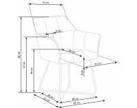 Jedálenské kreslo K377 - tmavozelená / čierna