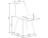 Jedálenská stolička K387 - sivá / čierna