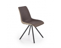 Jedálenská stolička K394 - hnedá / béžová / čierna
