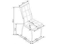 Jedálenská stolička K416 - tmavosivá (Velvet) / chróm