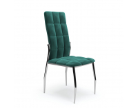 Jedálenská stolička K416 - tmavozelená (Velvet) / chróm