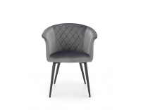 Jedálenské kreslo K421 - sivá / čierna