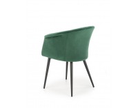 Jedálenské kreslo K421 - tmavozelená / čierna