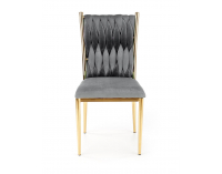 Jedálenská stolička K436 - sivá / zlatá