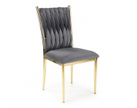 Jedálenská stolička K436 - sivá / zlatá